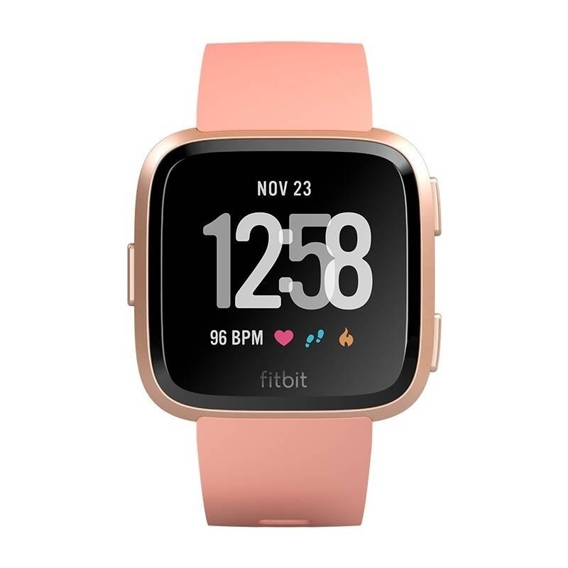 Chytré hodinky Fitbit Versa - Peach Rose Gold Aluminum