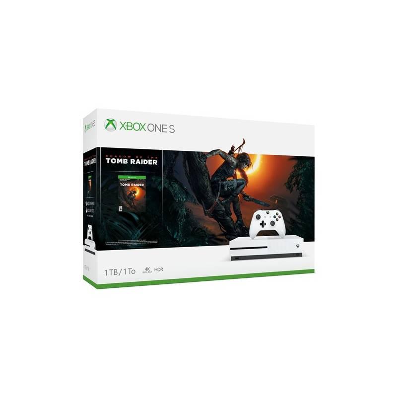 Herní konzole Microsoft Xbox One S 1 TB Shadow of the Tomb Raider, Herní, konzole, Microsoft, Xbox, One, S, 1, TB, Shadow, of, the, Tomb, Raider