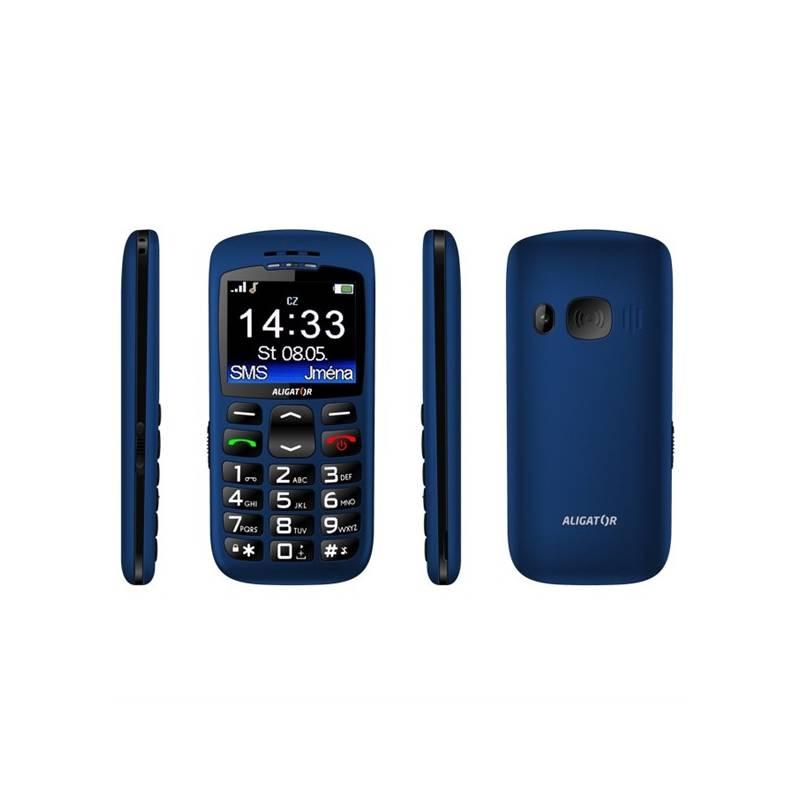 Mobilní telefon Aligator A670 Senior modrý