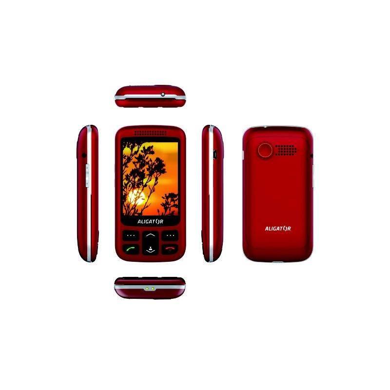 Mobilní telefon Aligator VS 900 Senior Dual SIM stříbrný červený, Mobilní, telefon, Aligator, VS, 900, Senior, Dual, SIM, stříbrný, červený