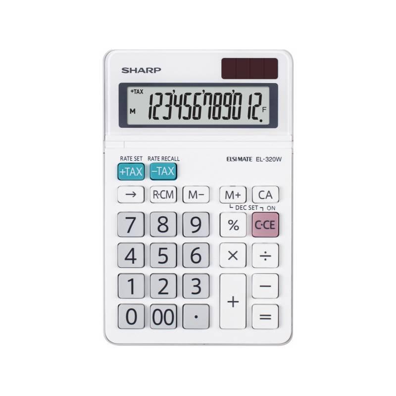 Kalkulačka Sharp EL-320W bílá, Kalkulačka, Sharp, EL-320W, bílá