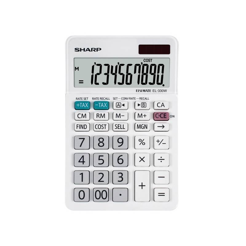 Kalkulačka Sharp EL-330W bílá, Kalkulačka, Sharp, EL-330W, bílá