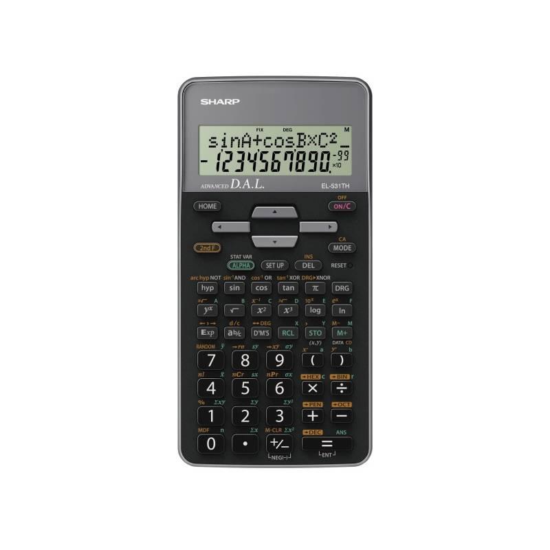 Kalkulačka Sharp EL-531THGY černá šedá, Kalkulačka, Sharp, EL-531THGY, černá, šedá