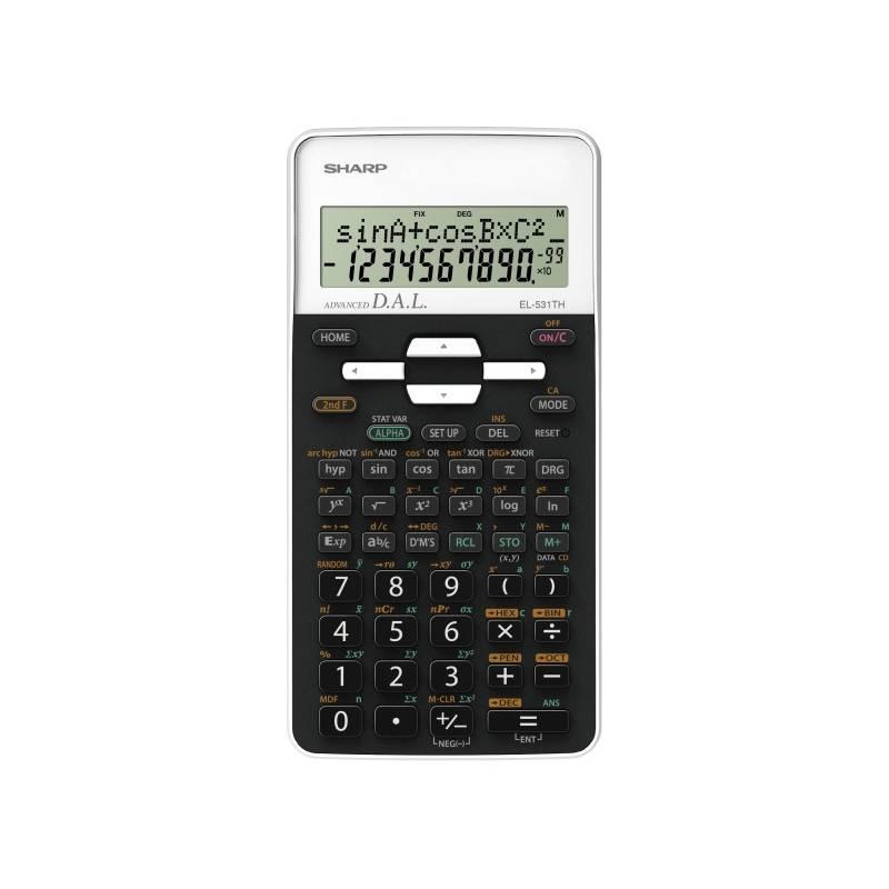 Kalkulačka Sharp EL-531THWH černá bílá, Kalkulačka, Sharp, EL-531THWH, černá, bílá
