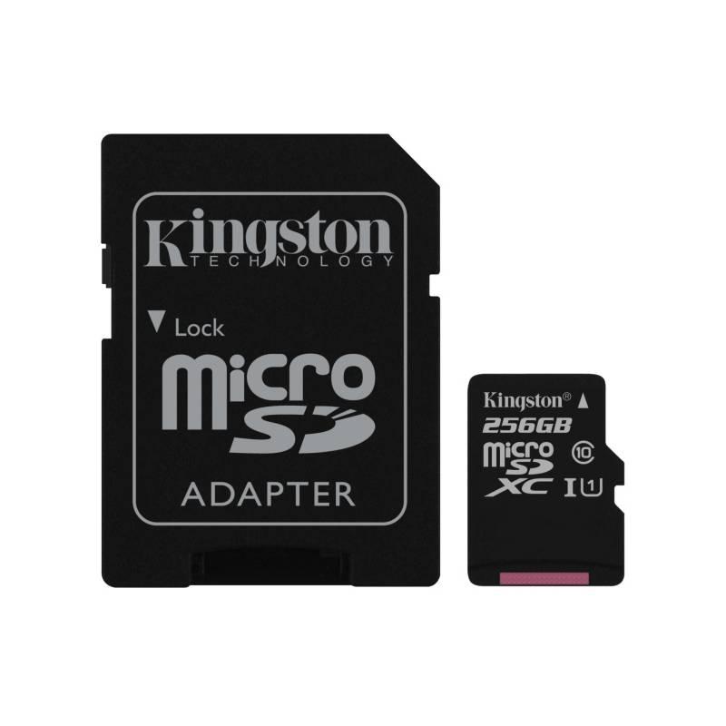 Paměťová karta Kingston Canvas Select MicroSDXC 256GB UHS-I U1 adapter, Paměťová, karta, Kingston, Canvas, Select, MicroSDXC, 256GB, UHS-I, U1, adapter