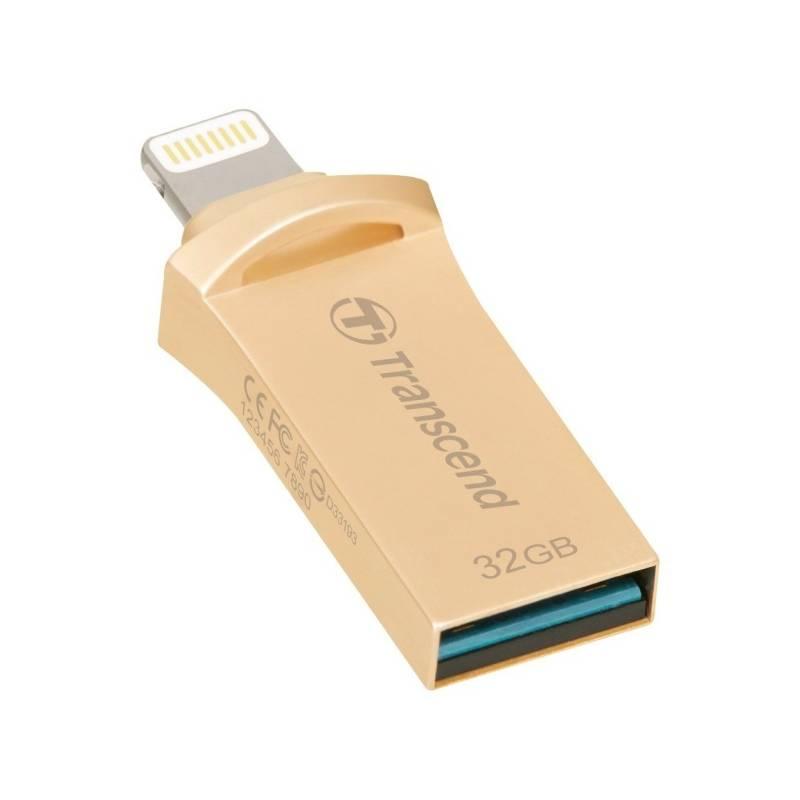 USB Flash Transcend JetDrive Go 500 32GB zlatý, USB, Flash, Transcend, JetDrive, Go, 500, 32GB, zlatý