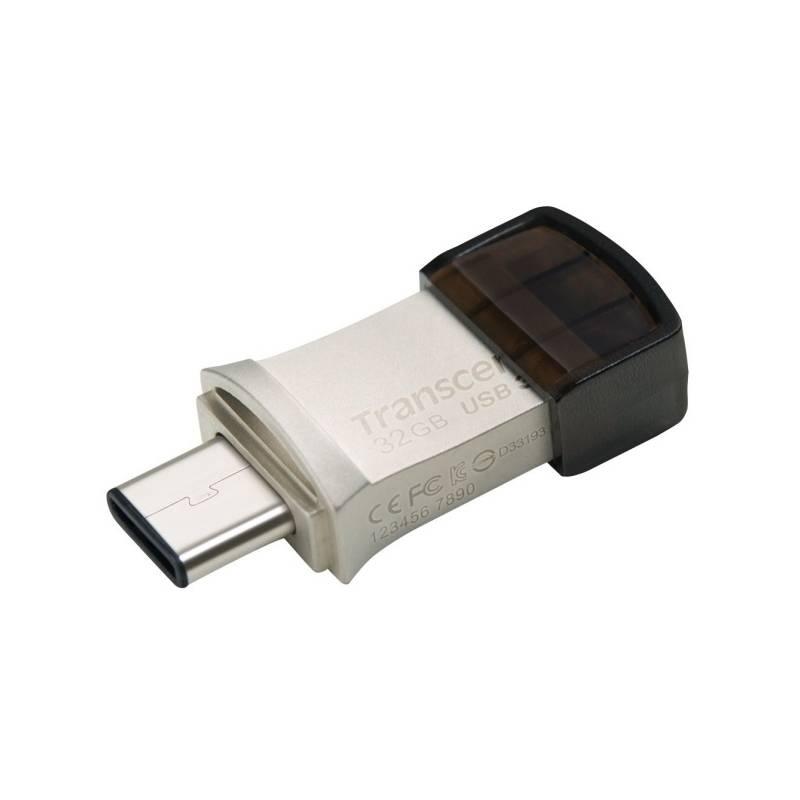 USB Flash Transcend JetFlash 890 32GB stříbrný