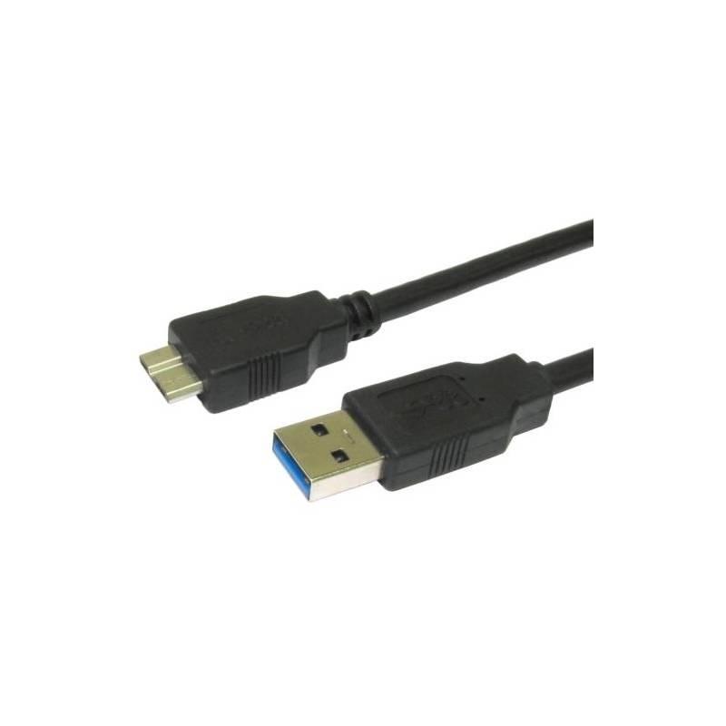 Kabel AQ USB 3.0 micro USB, 0,5 m černý, Kabel, AQ, USB, 3.0, micro, USB, 0,5, m, černý