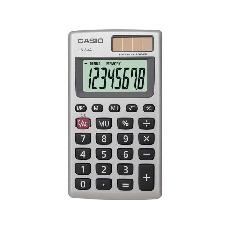 Kalkulačka Casio HS 8 VA šedá, Kalkulačka, Casio, HS, 8, VA, šedá