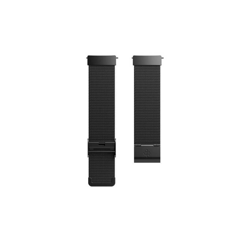 Náramek Fitbit pro Versa kovový- Mesh Black Stainless Steel