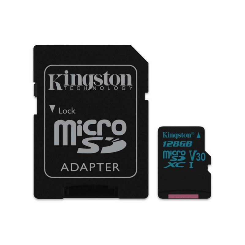 Paměťová karta Kingston Canvas Go! MicroSDXC 128GB UHS-I U3 adapter, Paměťová, karta, Kingston, Canvas, Go!, MicroSDXC, 128GB, UHS-I, U3, adapter