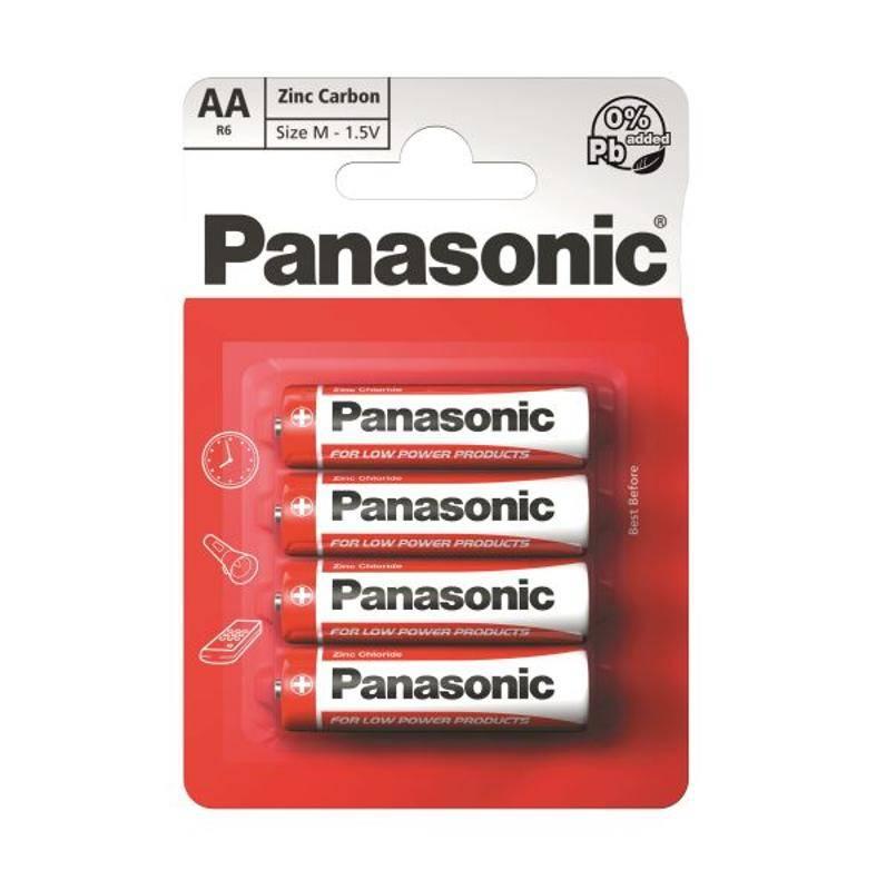 Baterie zinkochloridová Panasonic AA, 4 ks