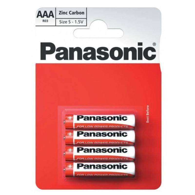 Baterie zinkochloridová Panasonic AAA, 4 ks, Baterie, zinkochloridová, Panasonic, AAA, 4, ks