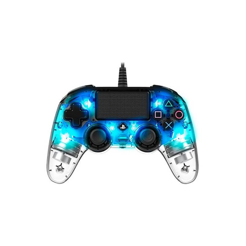 Gamepad Nacon Wired Compact Controller pro PS4 modrý průhledný, Gamepad, Nacon, Wired, Compact, Controller, pro, PS4, modrý, průhledný