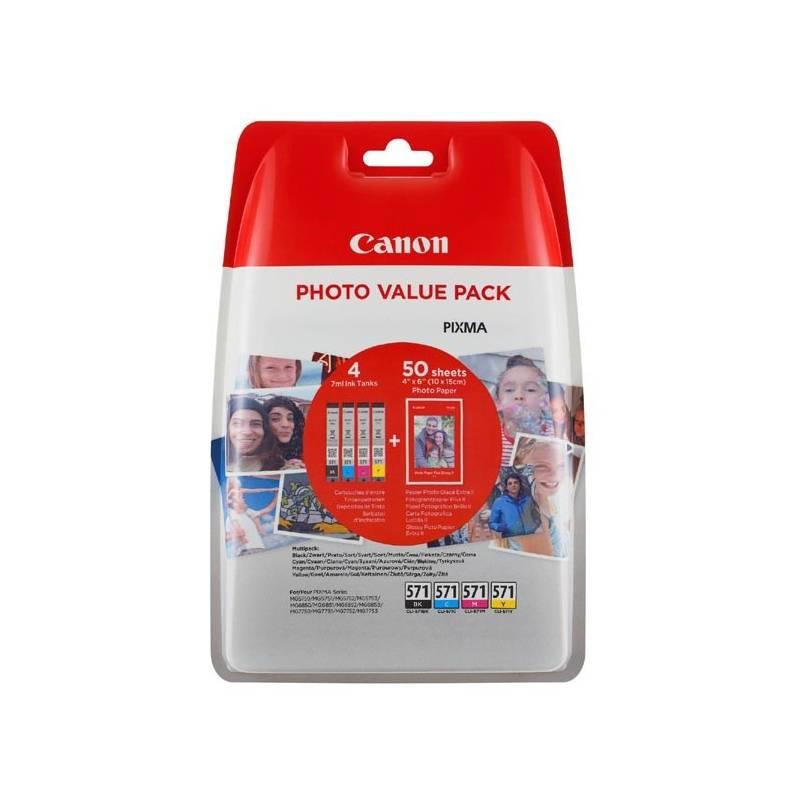 Inkoustová náplň Canon CLI-571 XL PHOTO VALUE Pack, CMYK
