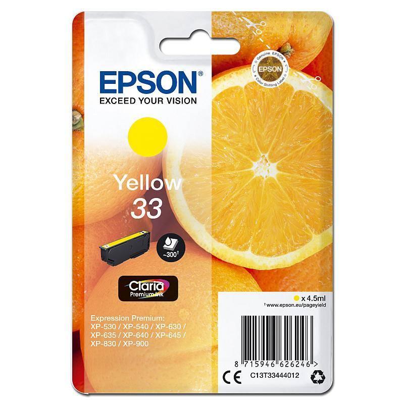 Inkoustová náplň Epson Claria Premium T33 žlutá