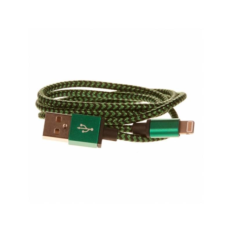 Kabel CellFish USB Lightning, 1m zelený, Kabel, CellFish, USB, Lightning, 1m, zelený
