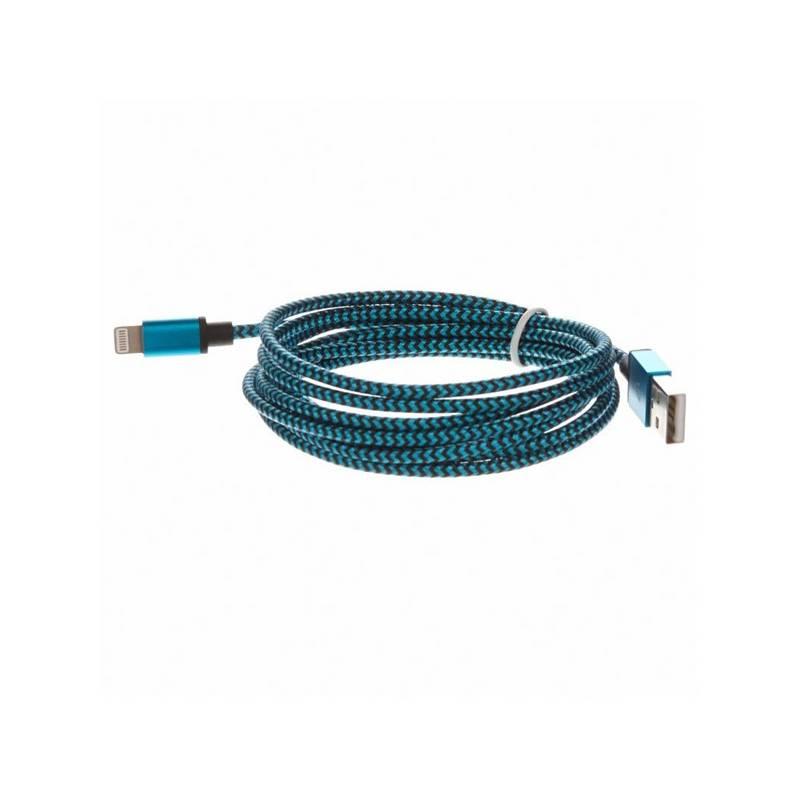 Kabel CellFish USB Lightning, 2m modrý