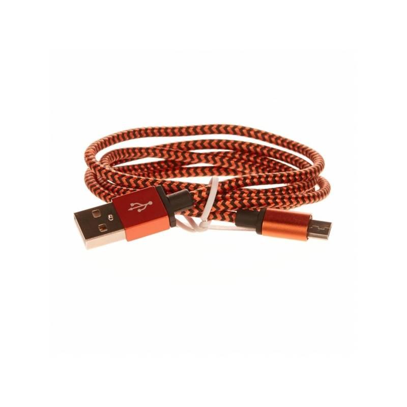Kabel CellFish USB microUSB, 1m oranžový