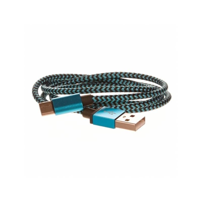Kabel CellFish USB USB-C, 1m modrý, Kabel, CellFish, USB, USB-C, 1m, modrý