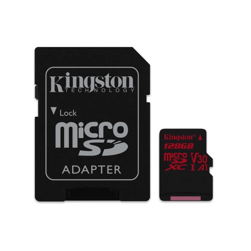 Paměťová karta Kingston Canvas React microSDXC 128GB UHS-I U3 adaptér