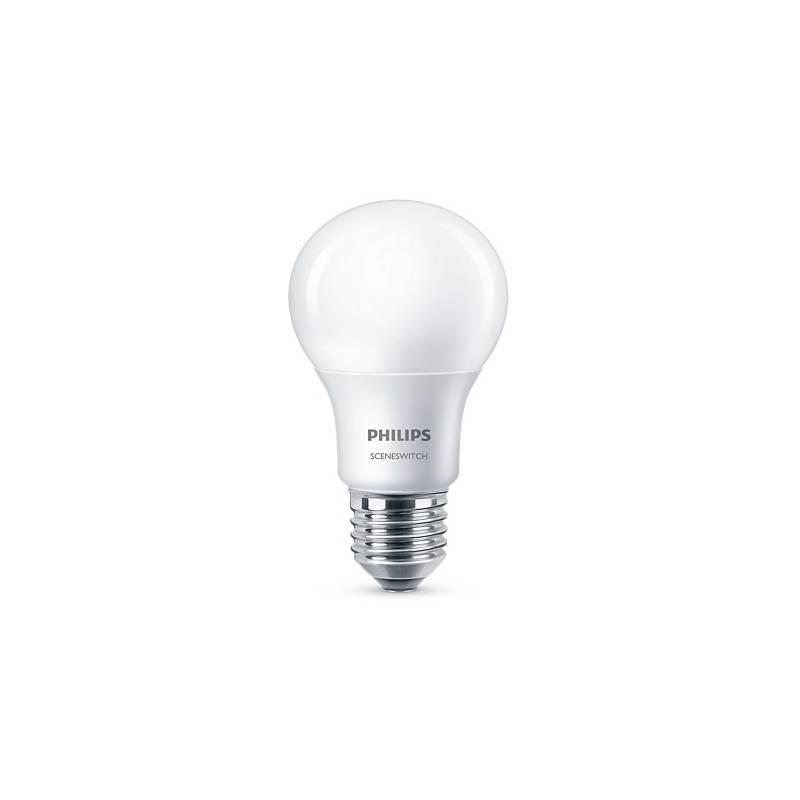 Žárovka LED Philips klasik, E27, 8,5-2W, teplá bílá