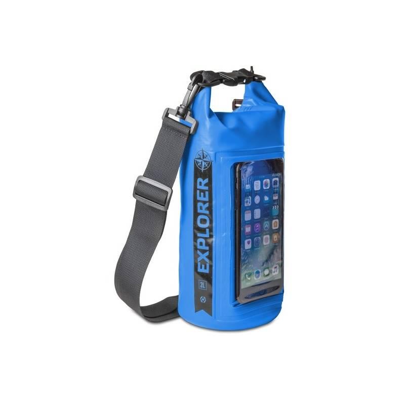 Celly Voděodolný vak Explorer 2L s kapsou na telefon do 6,2" - modré