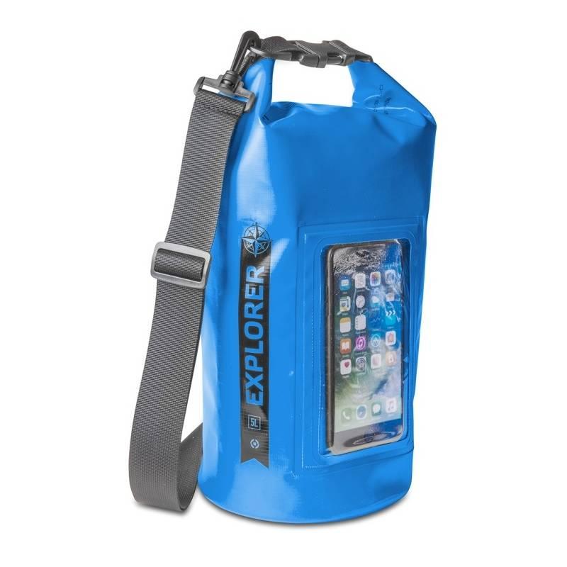 Celly voděodolný vak Explorer 5L s kapsou na telefon do 6,2" - modrý
