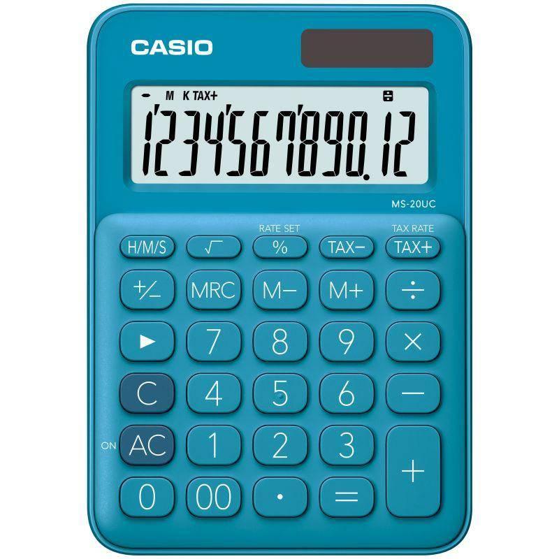 Kalkulačka Casio MS 20 UC BU modrá, Kalkulačka, Casio, MS, 20, UC, BU, modrá
