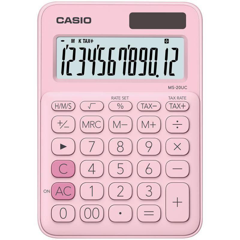 Kalkulačka Casio MS 20 UC PK - světle růžová, Kalkulačka, Casio, MS, 20, UC, PK, světle, růžová