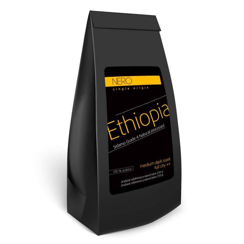 Káva mletá porcovaná Nero Caffé Etiopie Sidamo, 250 g, Káva, mletá, porcovaná, Nero, Caffé, Etiopie, Sidamo, 250, g