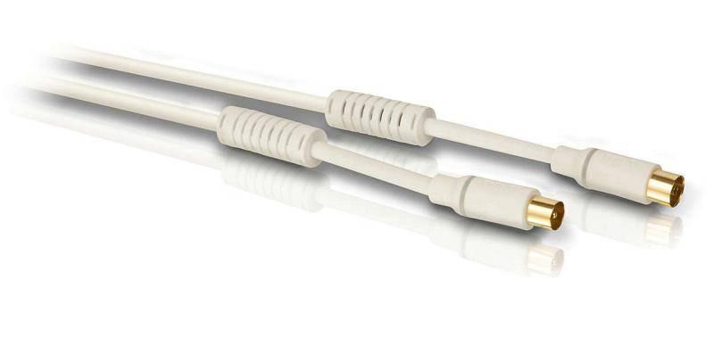 Koaxiální kabel Philips SWV4132S 10 Anténní, 1,5 m bílý