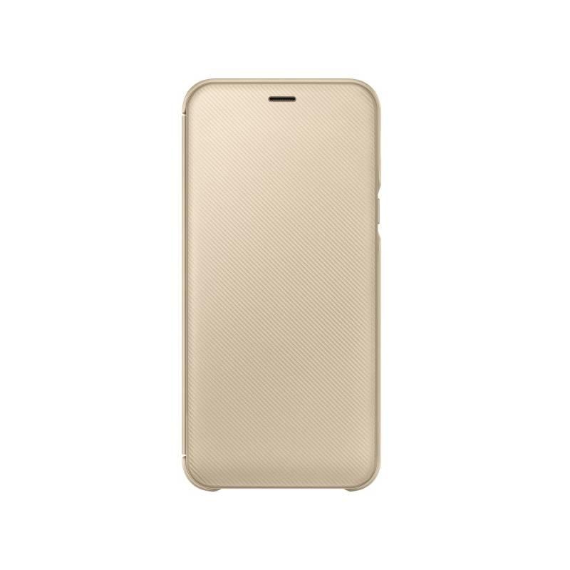 Pouzdro na mobil flipové Samsung Wallet Cover pro Galaxy A6 zlaté