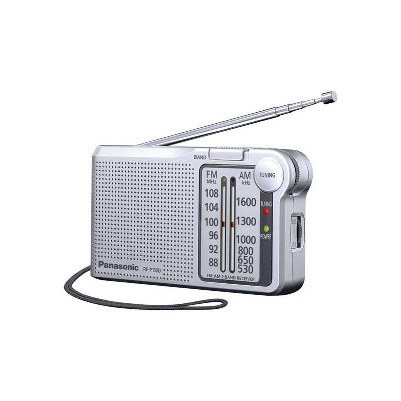 Radiopřijímač Panasonic RF-P150DEG-S stříbrný, Radiopřijímač, Panasonic, RF-P150DEG-S, stříbrný