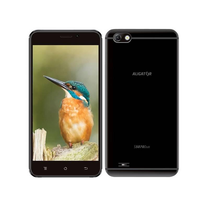 Mobilní telefon Aligator S5070 Dual SIM černý, Mobilní, telefon, Aligator, S5070, Dual, SIM, černý