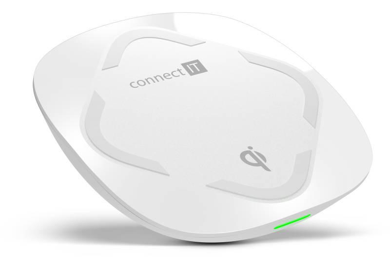 Nabíjecí podložka Connect IT Qi CERTIFIED Wireless Fast Charge bílá