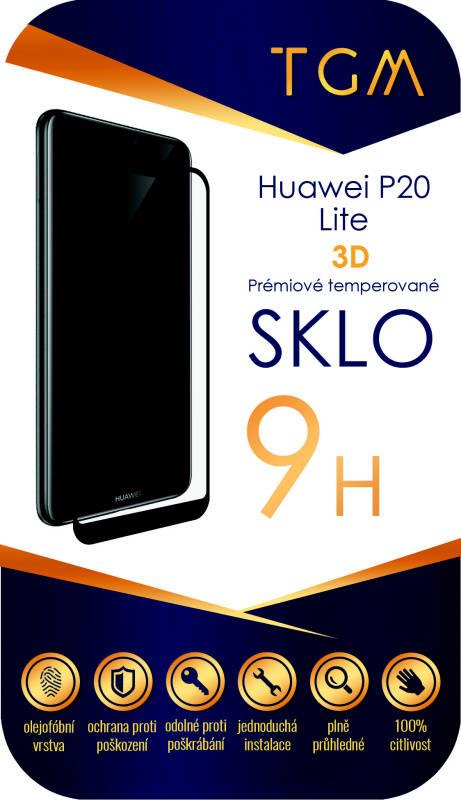Ochranné sklo TGM 3D pro Huawei P20 Lite černé
