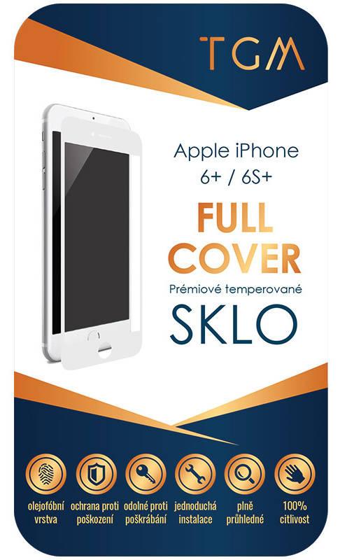 Ochranné sklo TGM Full Cover pro Apple iPhone 6 Plus 6S Plus bílé