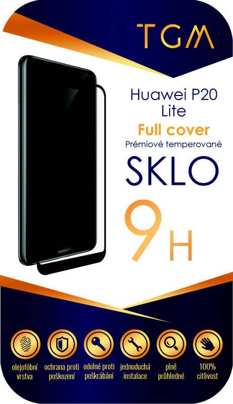 Ochranné sklo TGM Full Cover pro Huawei P20 Lite černé