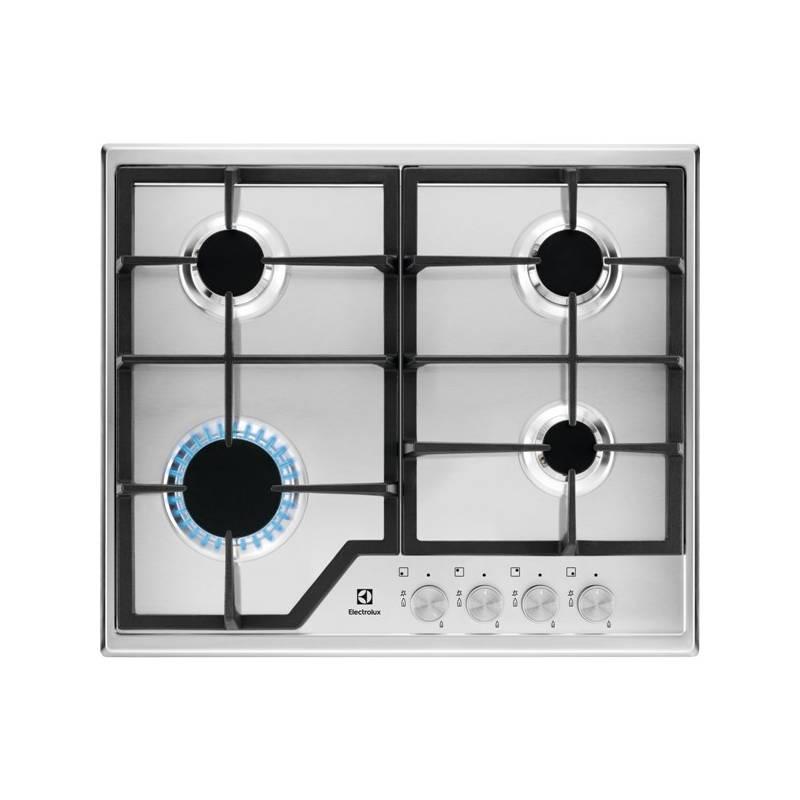 Plynová varná deska Electrolux KGS6426SX nerez, Plynová, varná, deska, Electrolux, KGS6426SX, nerez