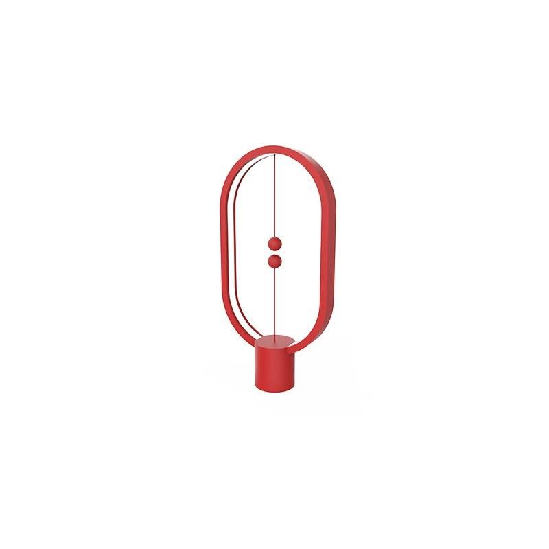 Stolní LED lampička Powercube Heng Balance Plastic Ellipse USB červená
