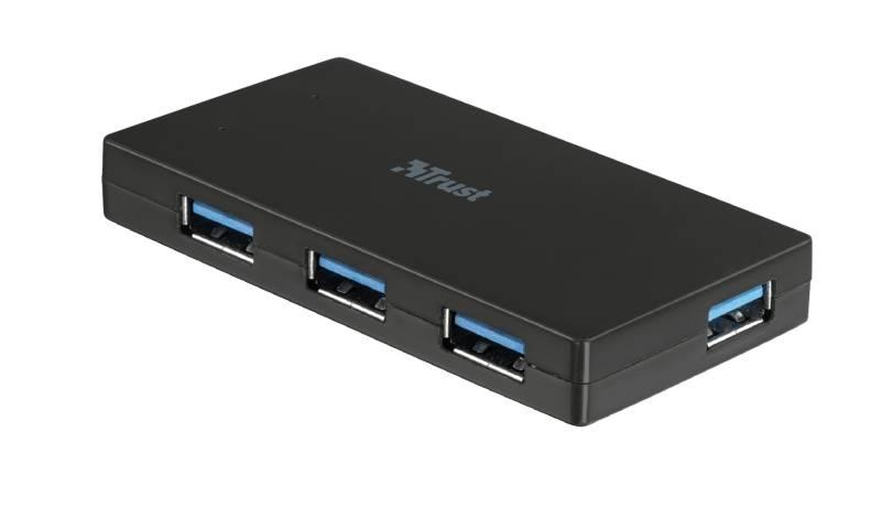 USB Hub Trust 4 Port USB 3.0 černý