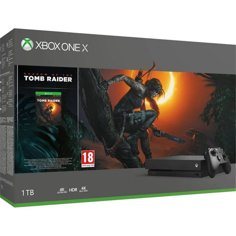 Herní konzole Microsoft Xbox One X 1 TB Shadow of the Tomb Raider, Herní, konzole, Microsoft, Xbox, One, X, 1, TB, Shadow, of, the, Tomb, Raider