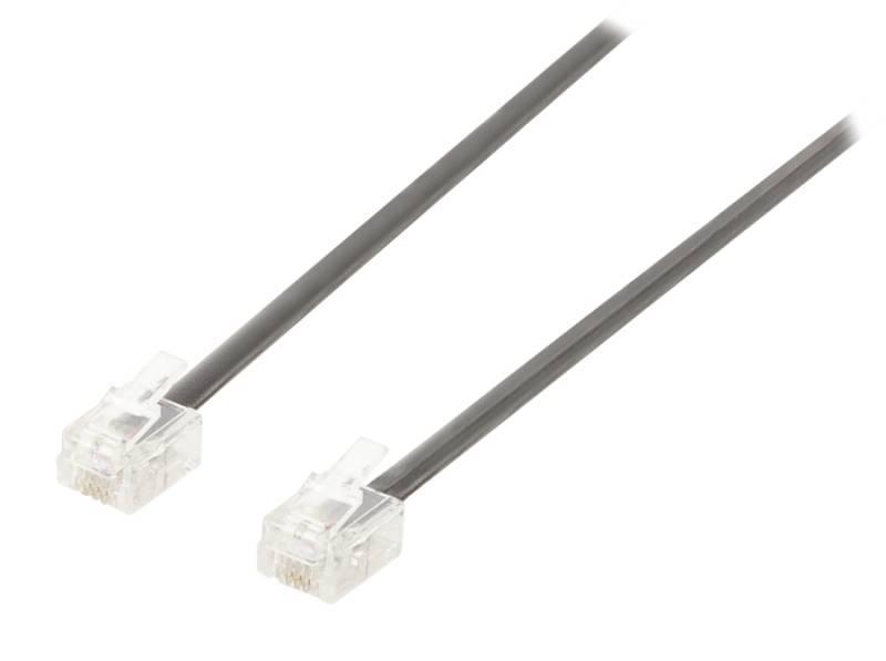 Kabel VALUELINE RJ11 - RJ11 2m černý, Kabel, VALUELINE, RJ11, RJ11, 2m, černý