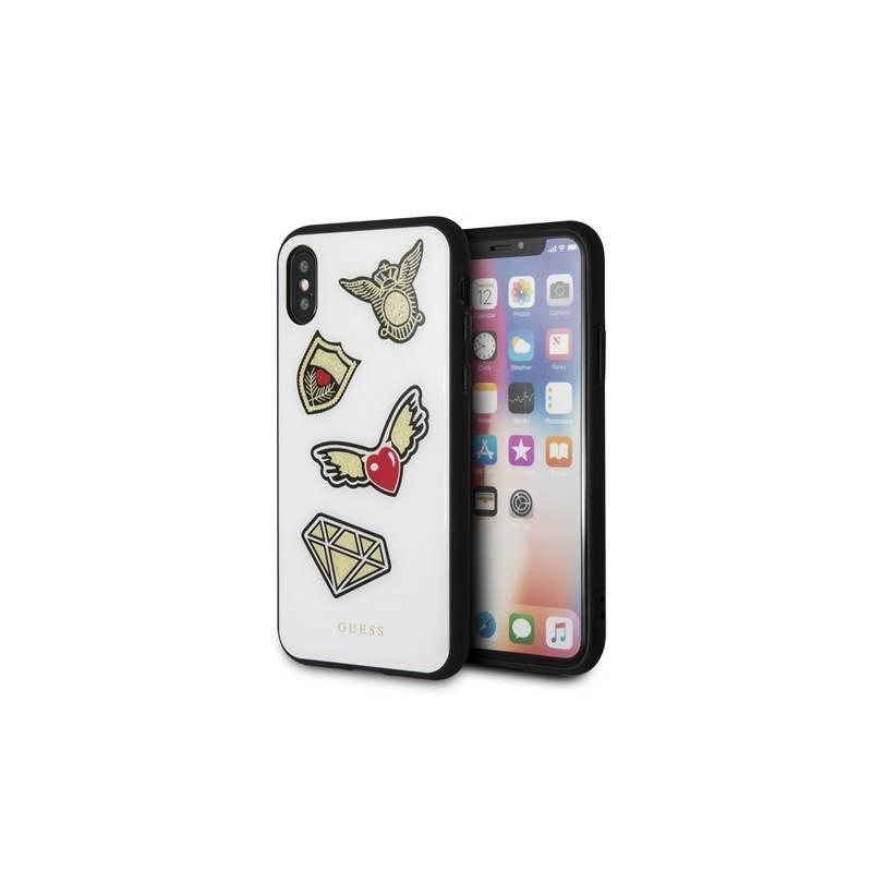 Kryt na mobil Guess Iconic Case pro iPhone X bílý