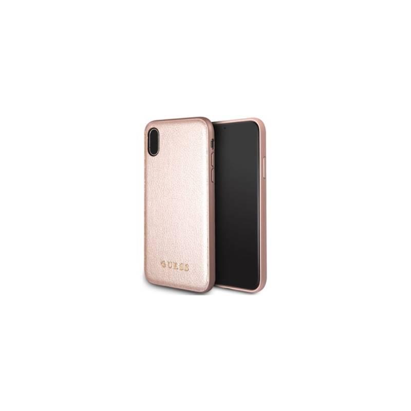Kryt na mobil Guess Iridescent pro iPhone X růžový