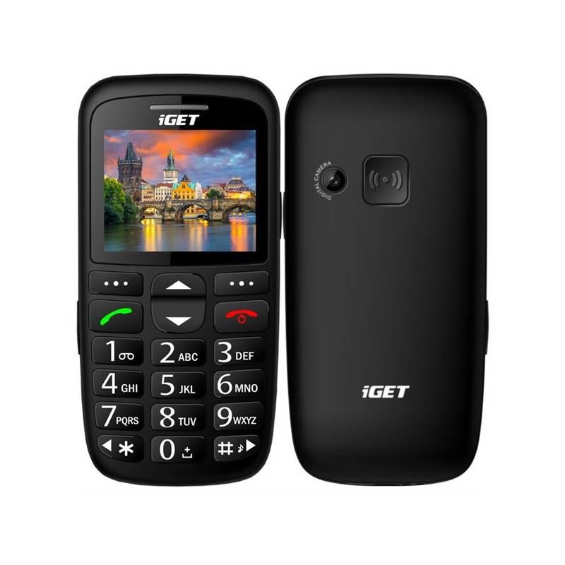 Mobilní telefon iGET D7 Single SIM černý, Mobilní, telefon, iGET, D7, Single, SIM, černý