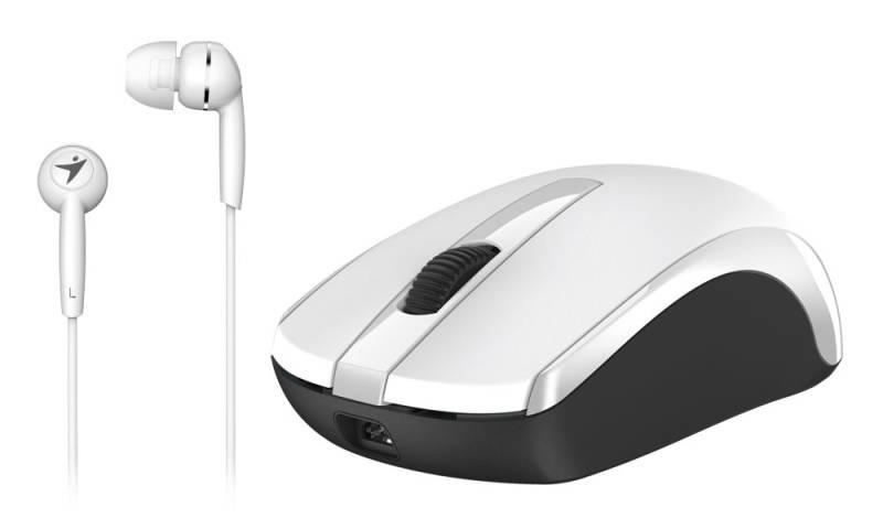 Myš Genius MH-8100 sluchátka bílá