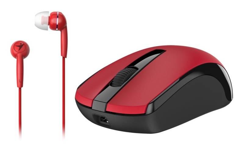 Myš Genius MH-8100 sluchátka červená