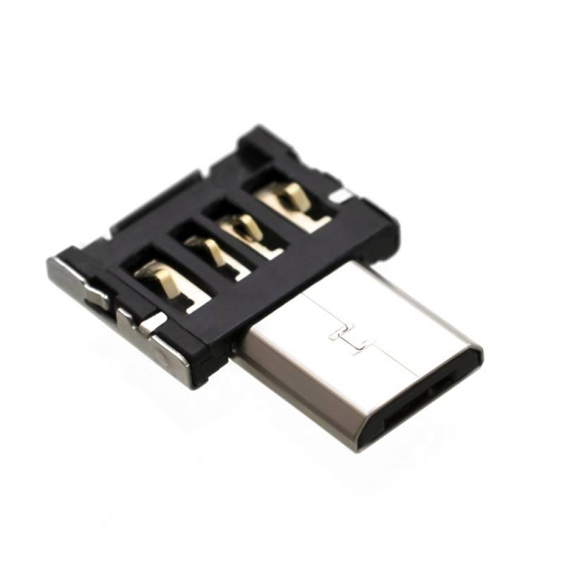 Redukce FIXED microUSB USB, OTG černá